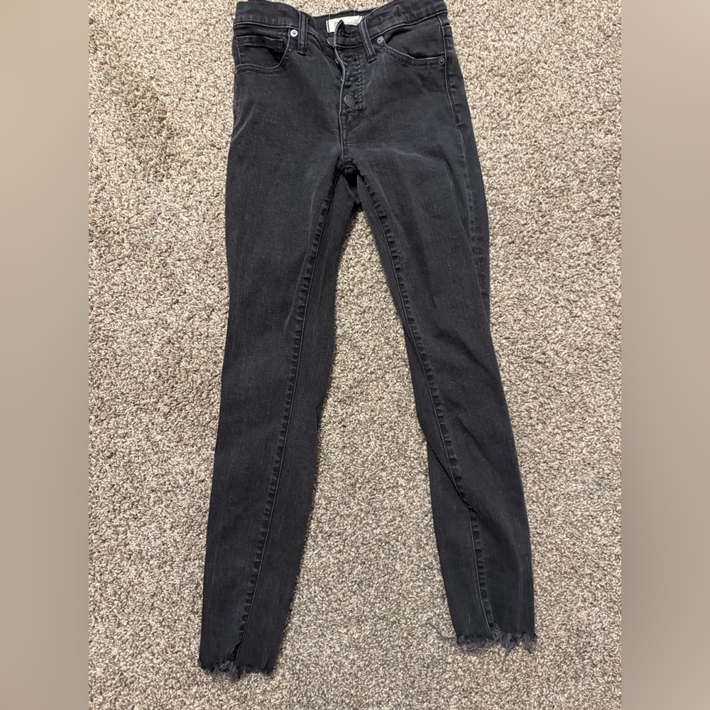 Madewell Black Skinny Button-Fly Jeans